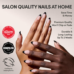 Glamnetic: uñas forma almendra con acabado natural y cómodo ajuste