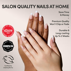 Glamnetic uñas con perlas 3D, detalle elegante para ocasiones.