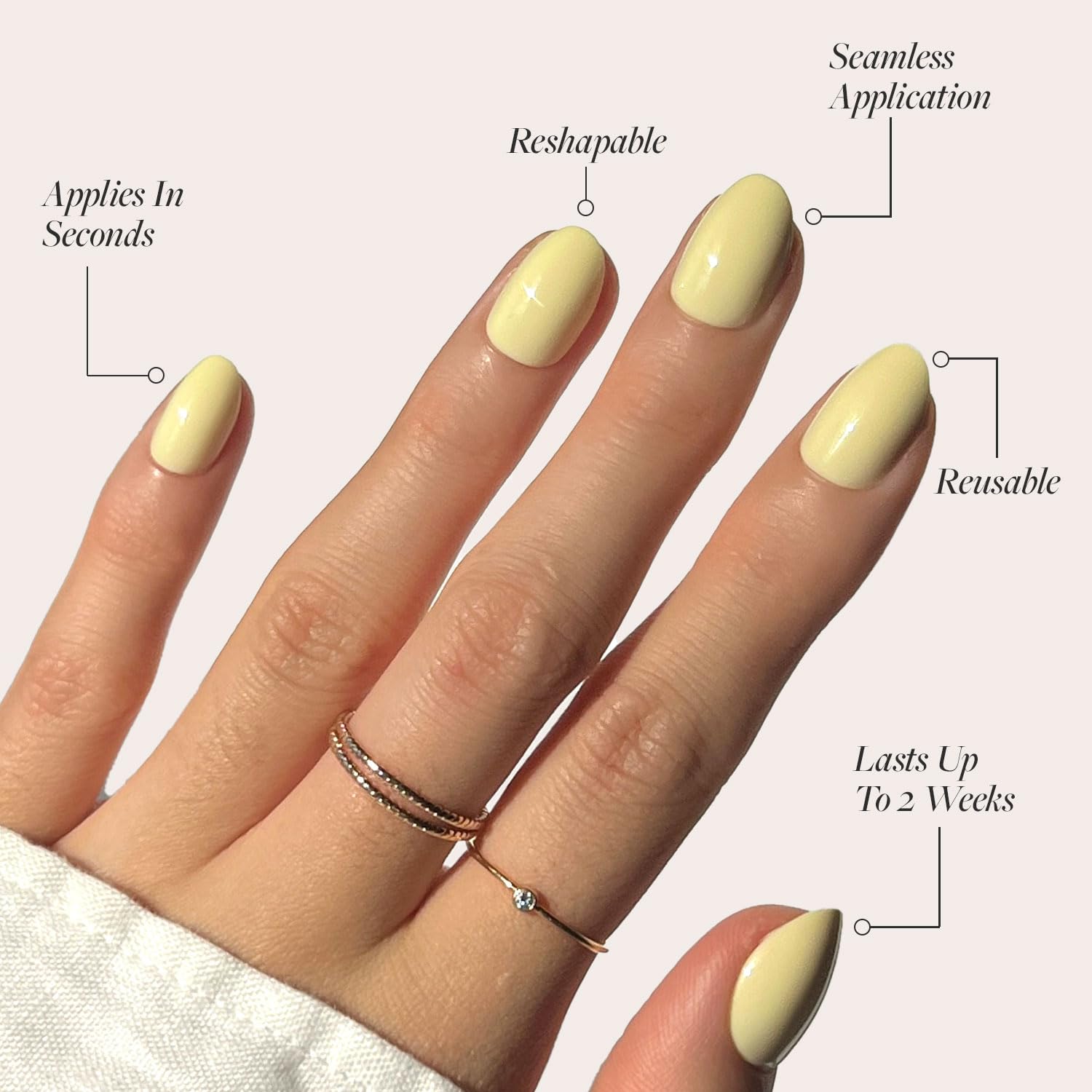 Glamnetic uñas postizas con capa UV y acabado gloss premium
