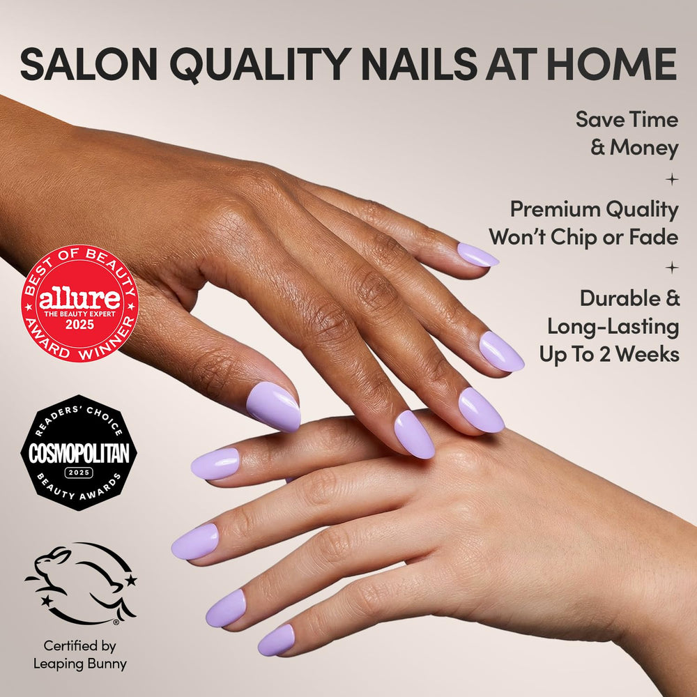 Glamnetic Uñas Lilac con acabado brillante para look pulido