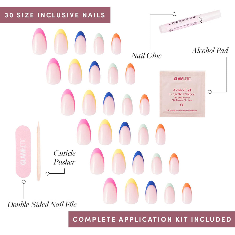 Glamnetic Sprinkles: 24 uñas en 12 tallas para ajuste perfecto.