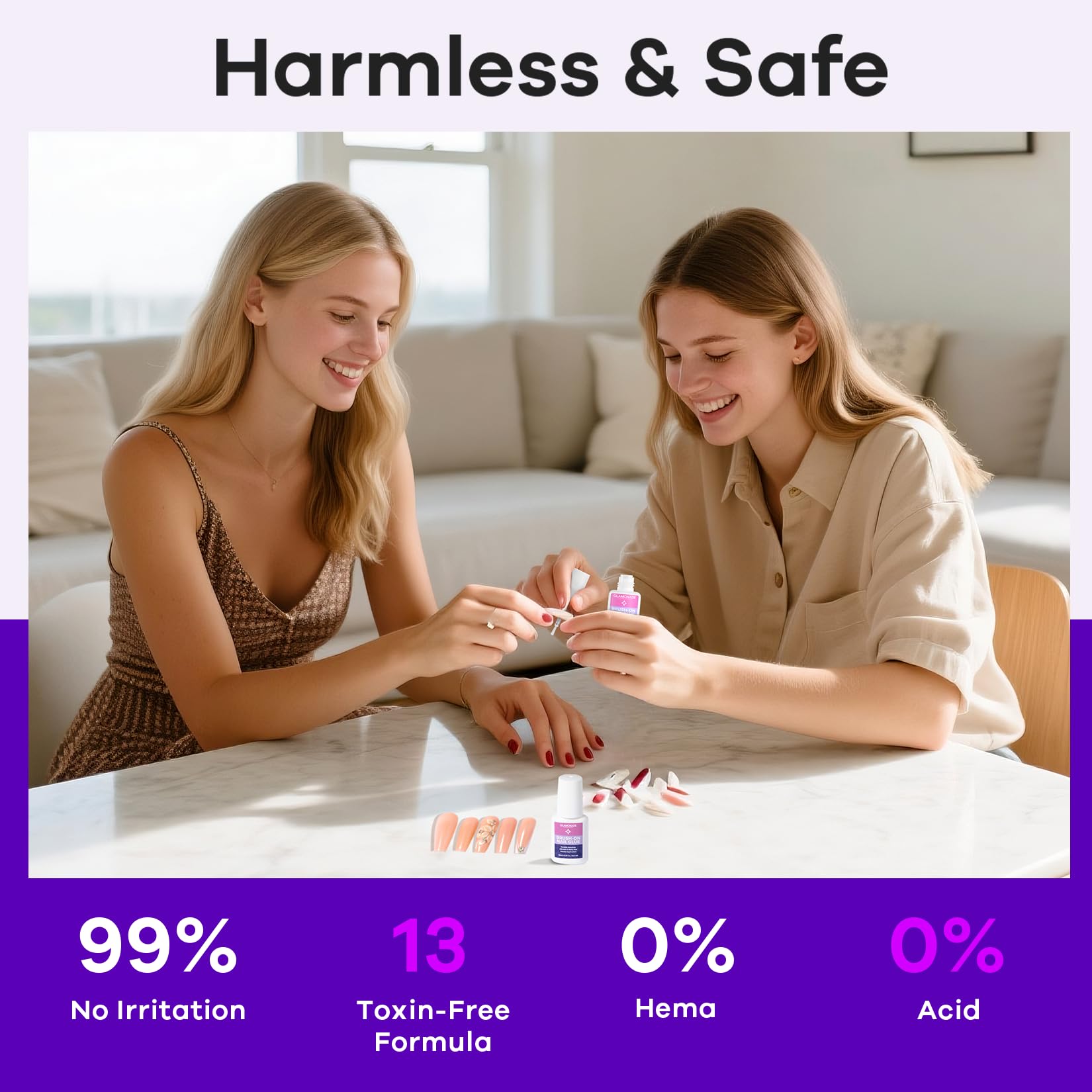 Glamonade adherencia larga para mantener la manicura por más tiempo