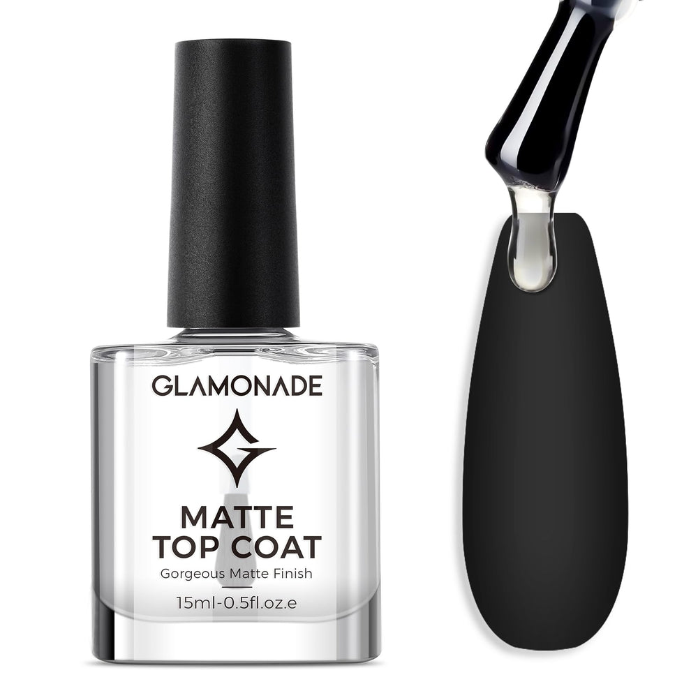 Glamonade Capa Mate Transparente: acabado suave para cualquier esmalte.