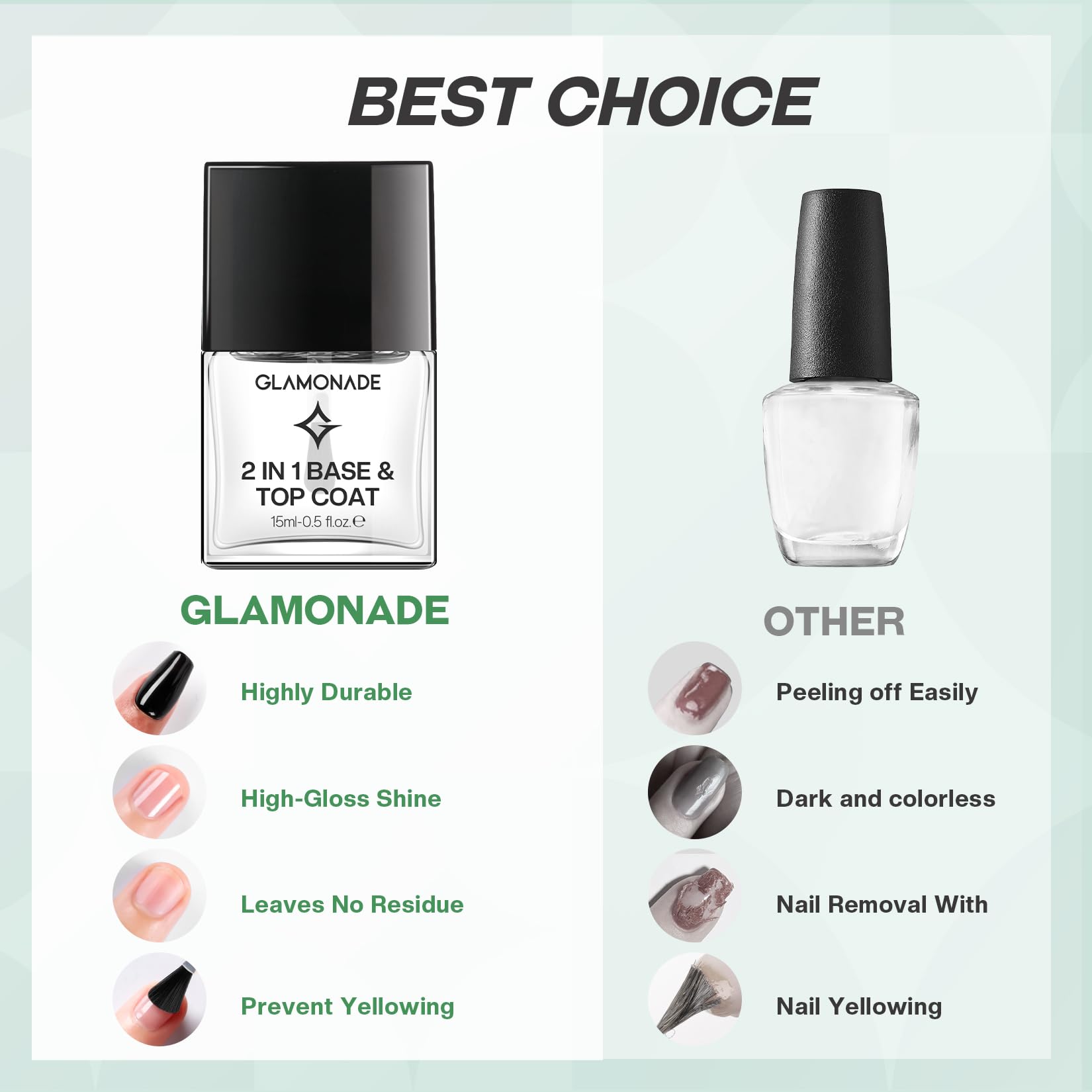 Glamonade fórmula natural de resinas para uñas saludables