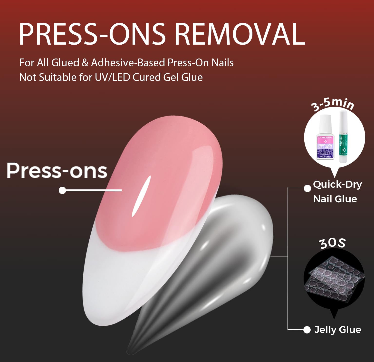 Formulación suave para cuidar uñas naturales durante la remoción.