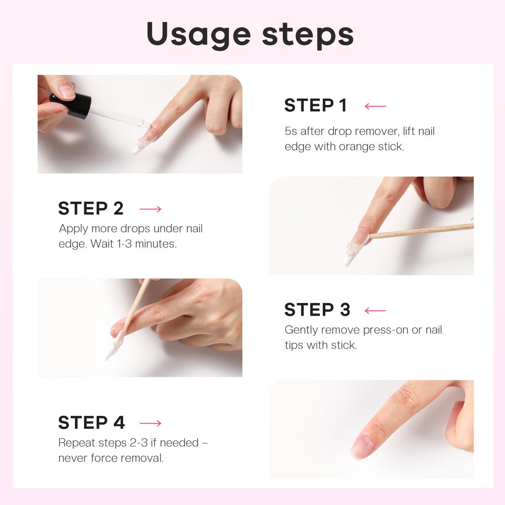 Glamonade Remover: compatible con pegamento y adhesivos para uñas.