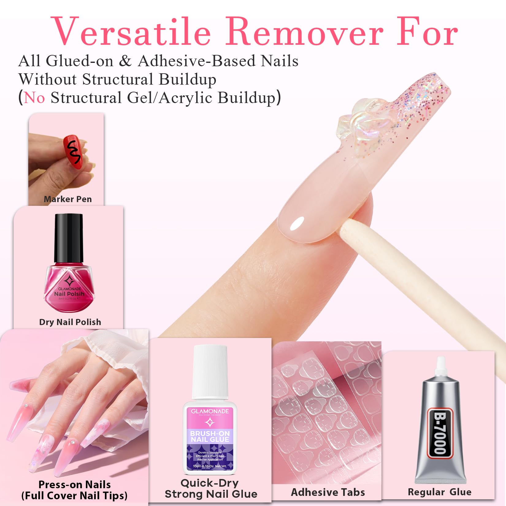 Glamonade Remover: envase de 30 ml cómodo para casa.