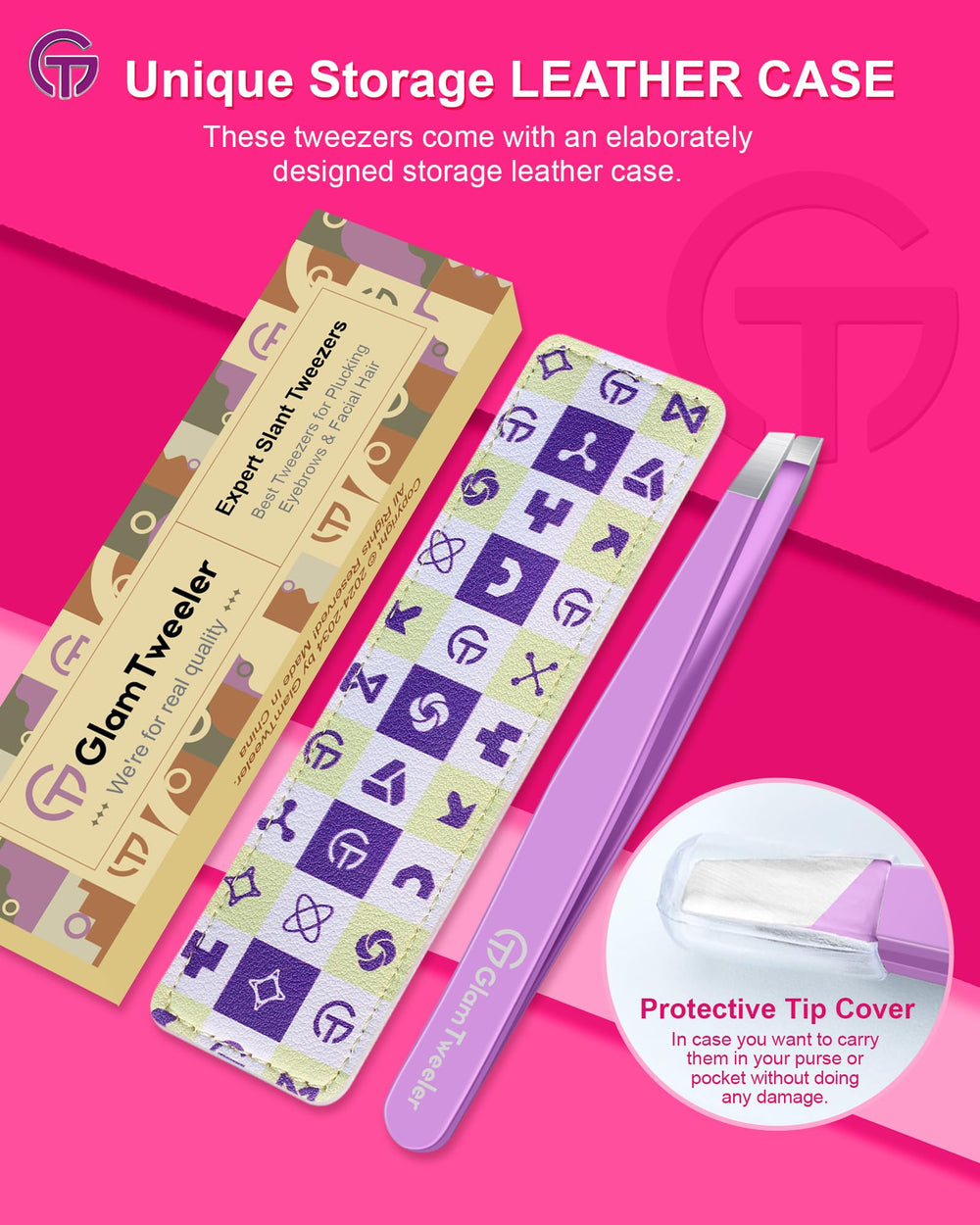 Estuche protector GlamTweeler Expert mantiene filo y transporte seguro.