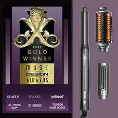 GLAMUP FusionPro ThermaFlow cepillo dual para secar y peinar sin daño
