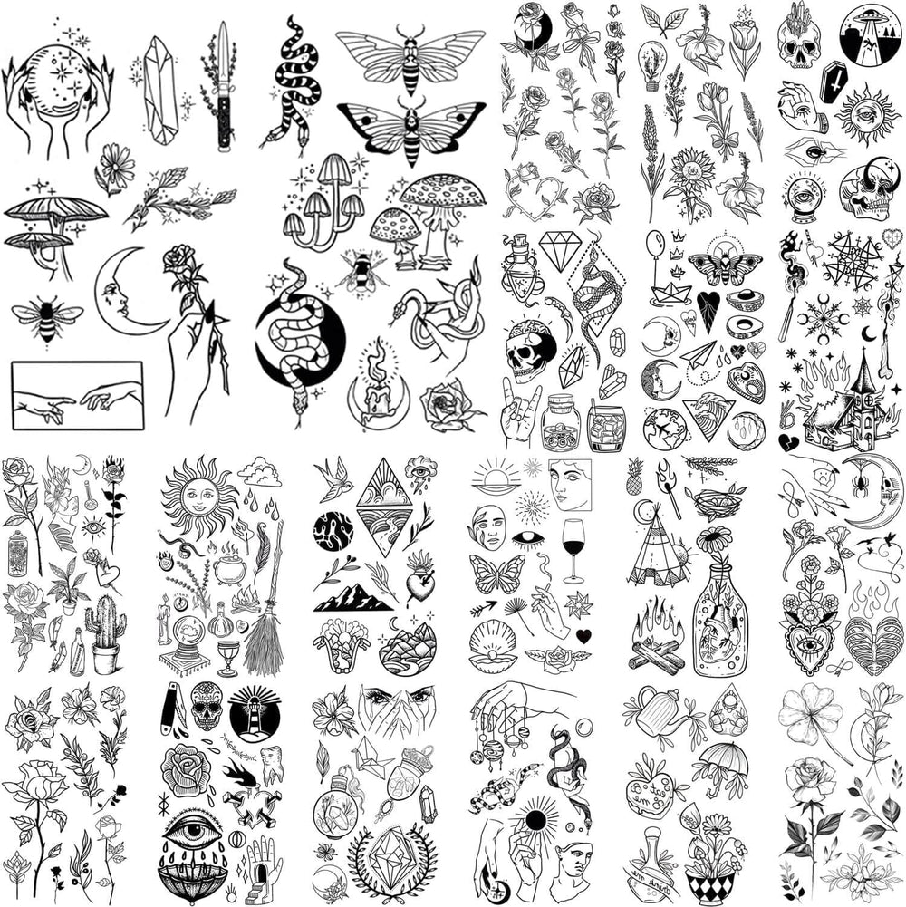 GLARYYEARS tatuaje temporal, diseño de flor, ideal para realzar la apariencia en fiestas.