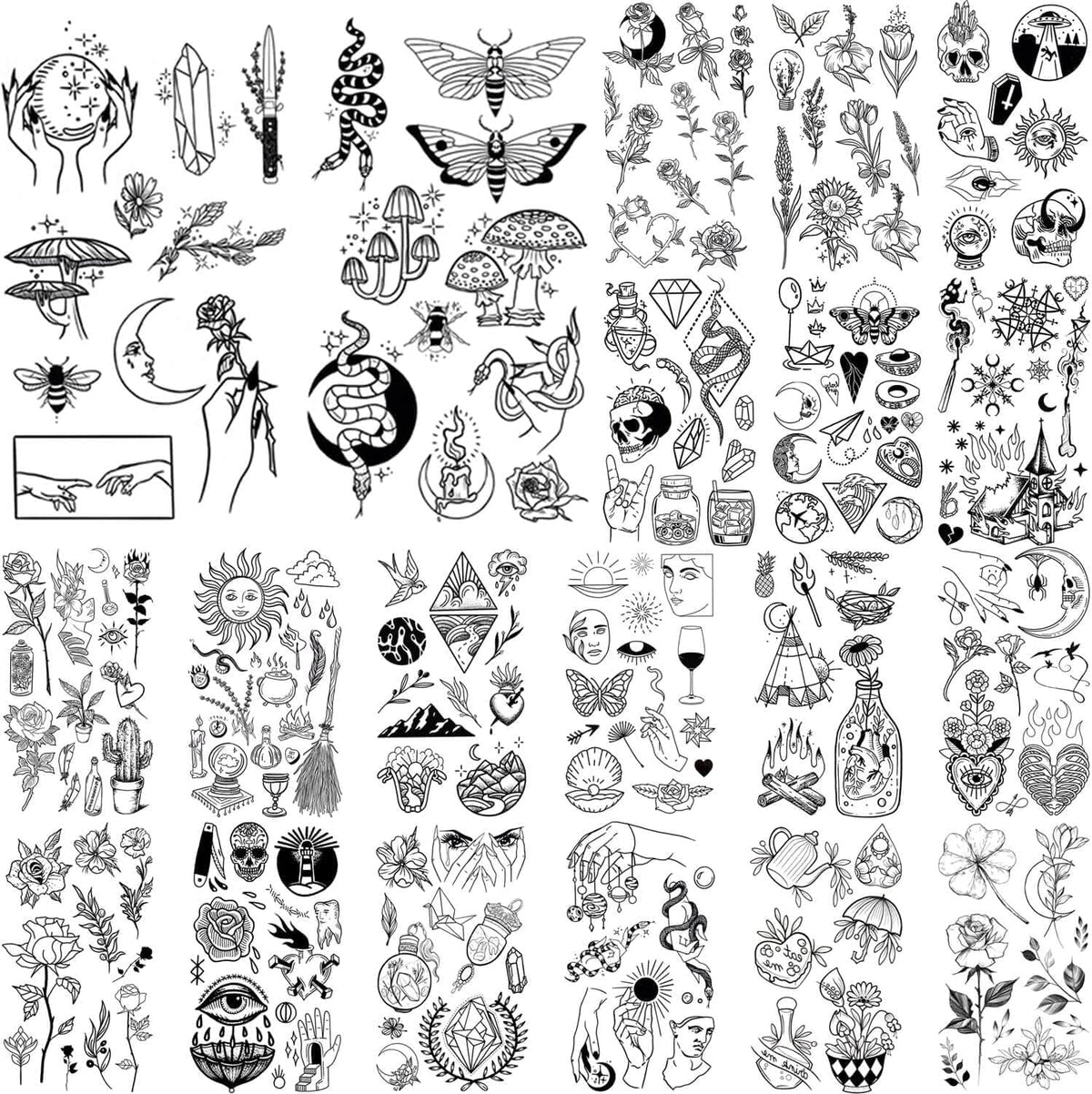 GLARYYEARS tatuaje temporal, diseño de flor, ideal para realzar la apariencia en fiestas.