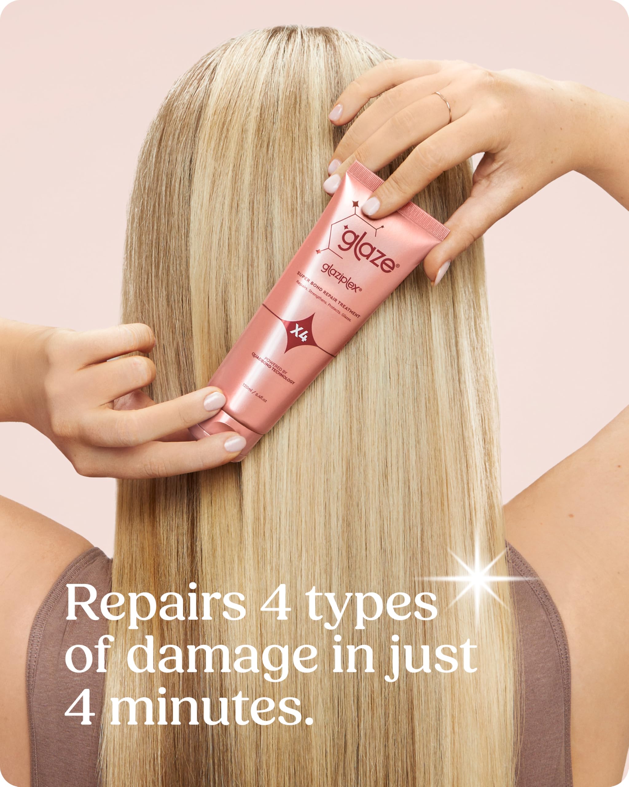 glaze Glaziplex Bond Repair: cabello ligeramente húmedo listo para tratamiento