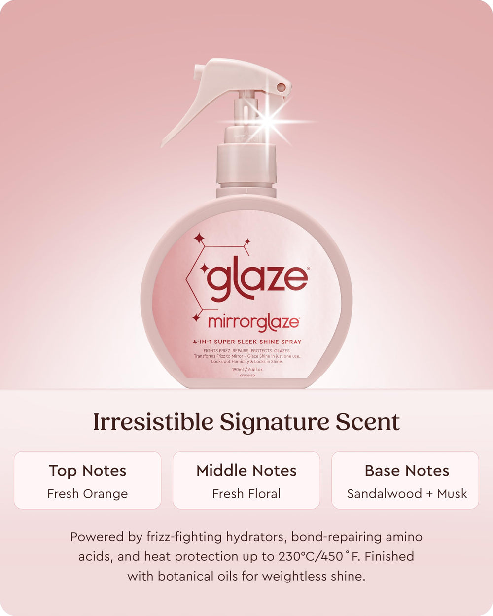 MirrorGlaze de Glaze, aminoácidos 10x fortalecen y humectan el cabello.