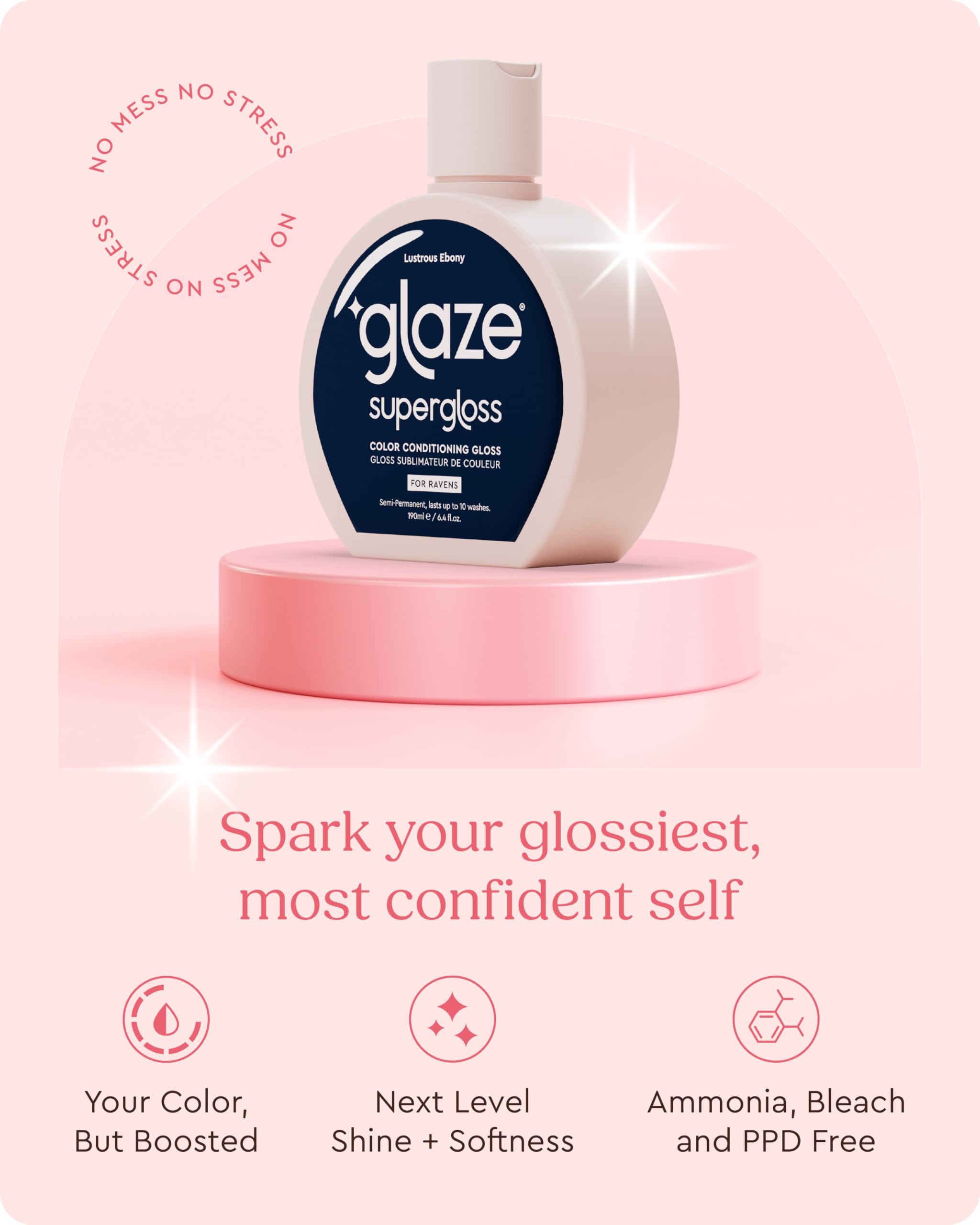 Glaze Supergloss aplicación rápida de color semipermanente para cabello natural