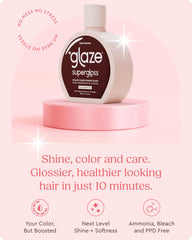 Glaze Supergloss brillo e hidratación para cabello oscuro: aspecto más luminoso.