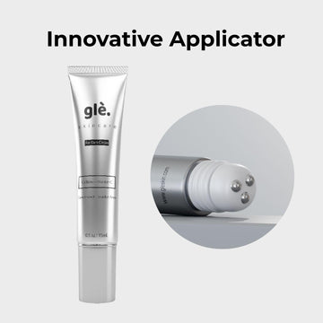 Gle Skincare Serum Ojos Antiarrugas y Ojeras aplicado en el contorno.