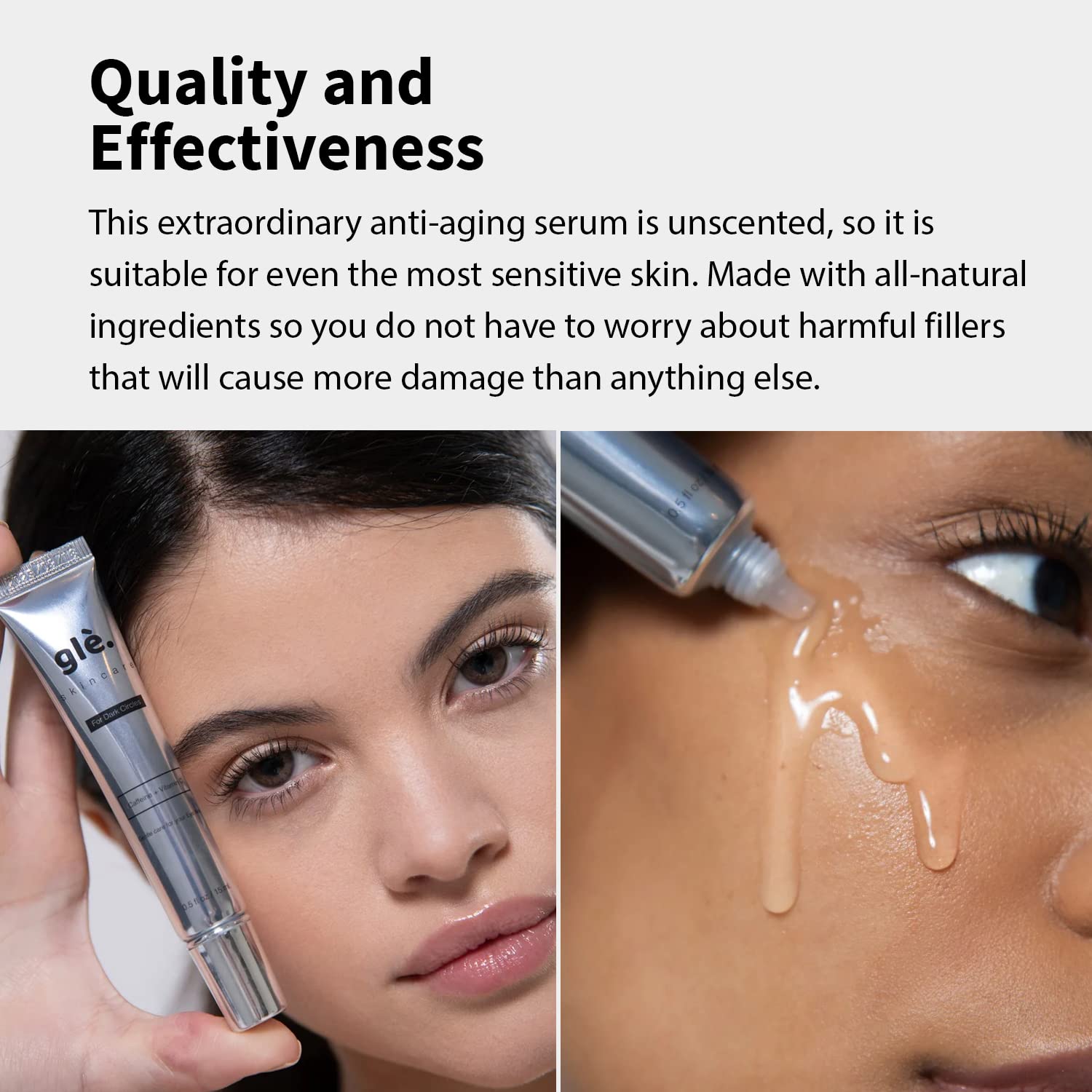 Gle Skincare Serum Ojos Clínicamente Probado e Hipoalergénico.