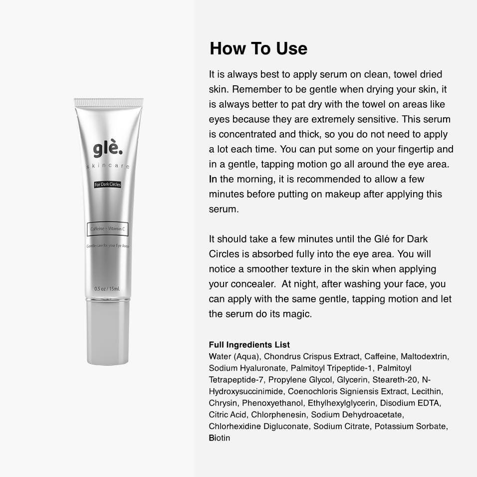 Gle Skincare Serum Ojos Sin Fragrancia, ideal para uso diario.