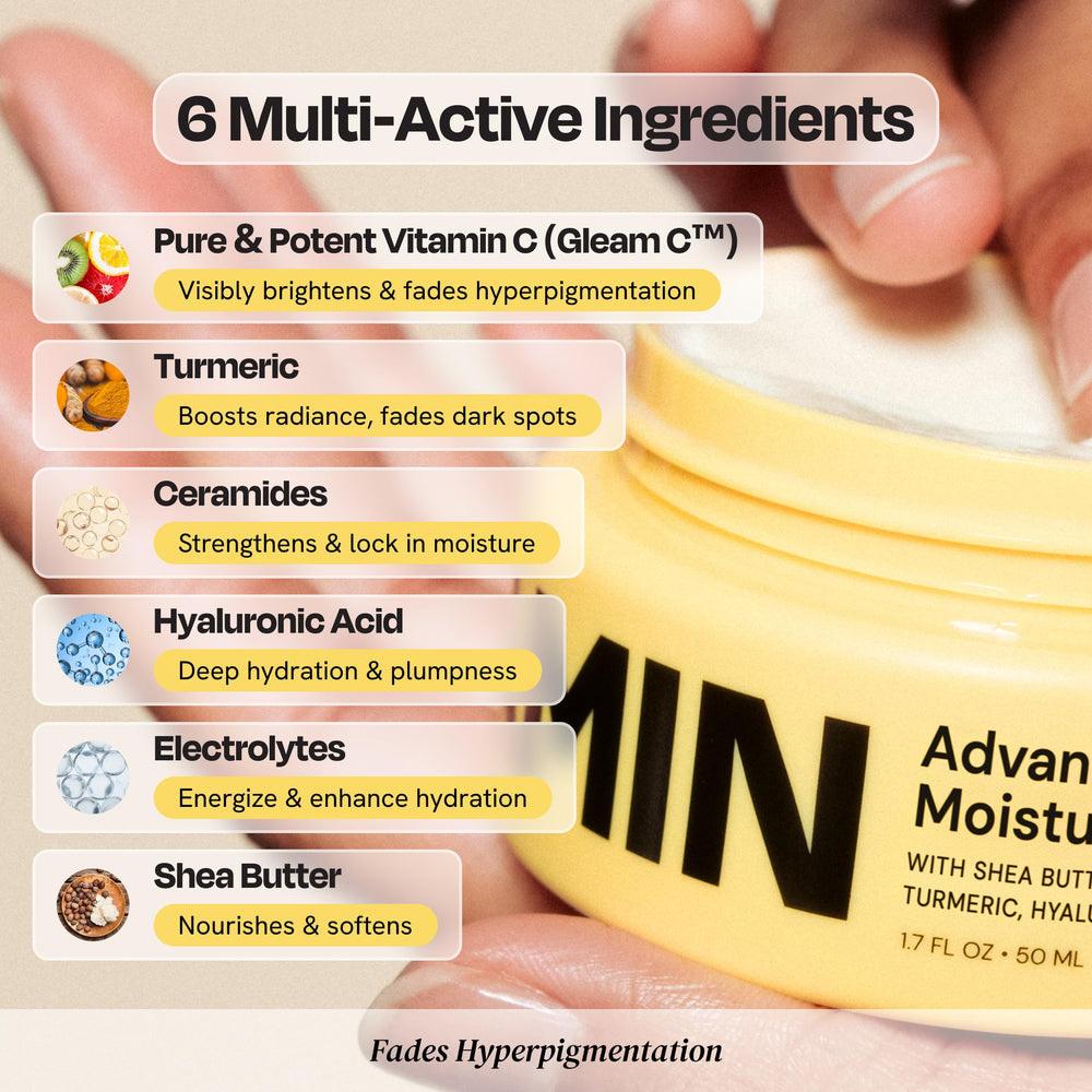 Gleamin crema facial ceramidas y antioxidantes, nutrición de la piel.