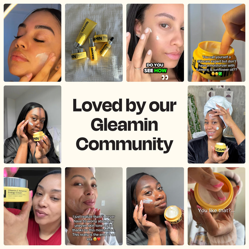 Gleamin crema facial con uso diario para mañana o noche.