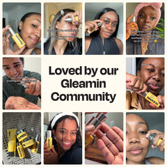 Routine matin et soir avec Gleamin pour une peau hydratée.