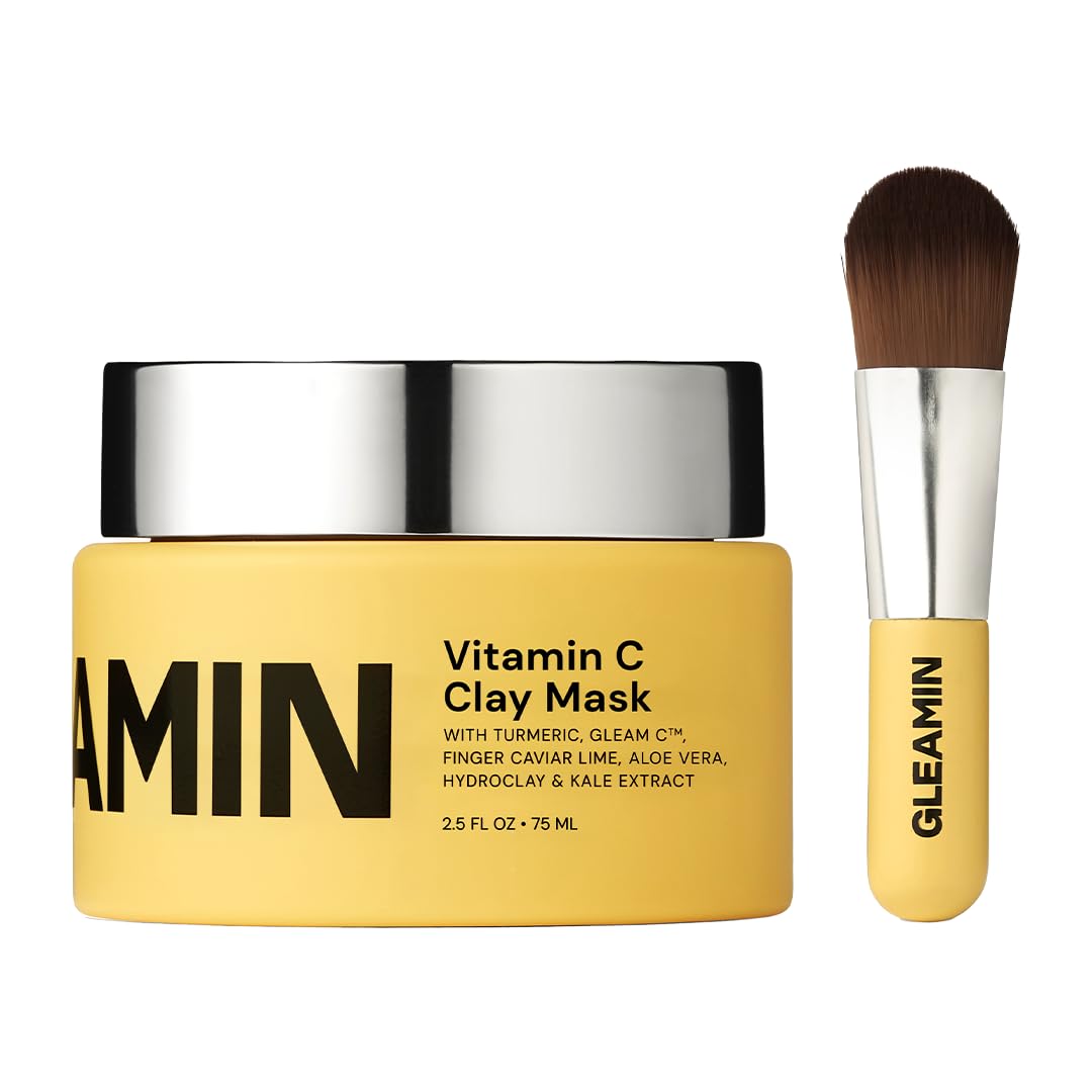 Gleamin Vitamina C máscara de arcilla: envase y aplicador para aplicación suave