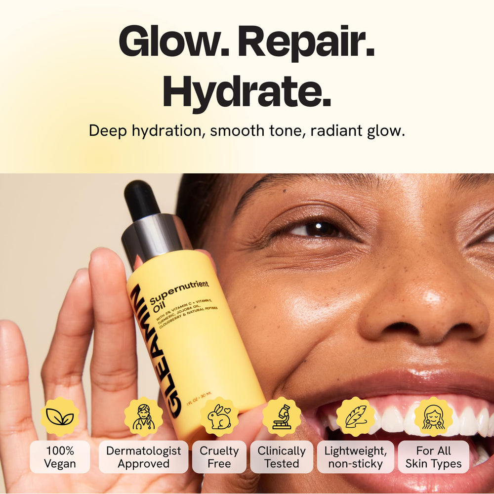 Gleamin Aceite diario con Vitamina E, cuidado de la piel.