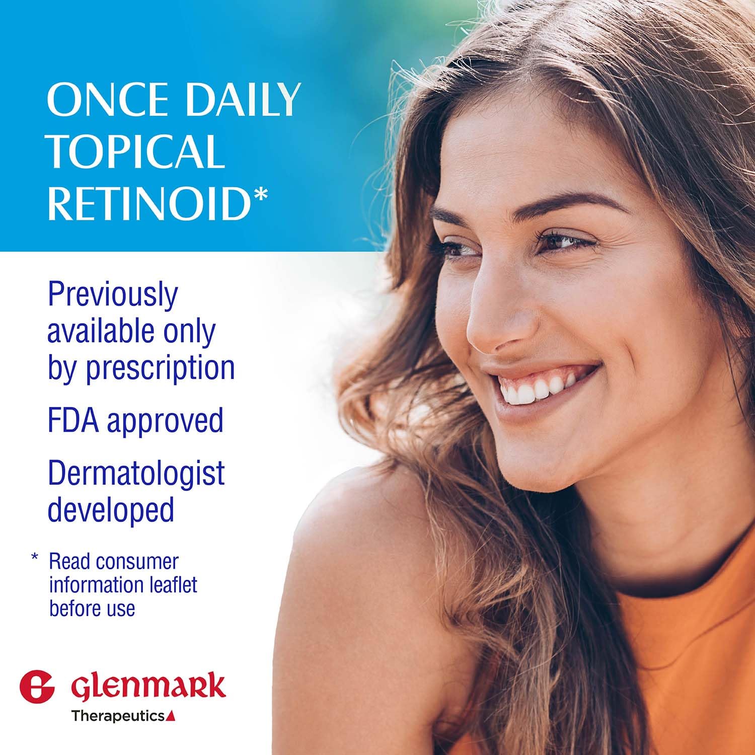 Glenmark Adapalene Gel 0.1% para poros menos visibles.
