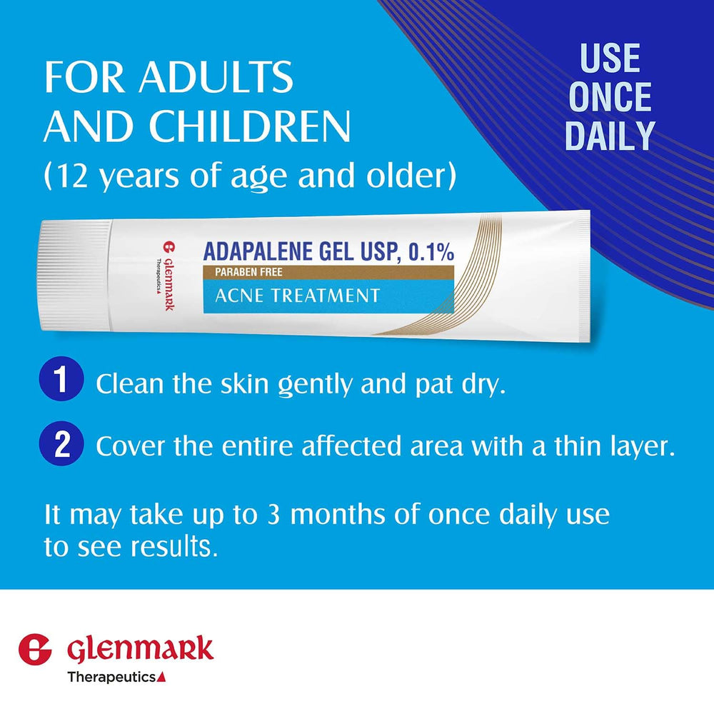 Glenmark Adapalene Gel developed with dermatologist input for acne prone skin.