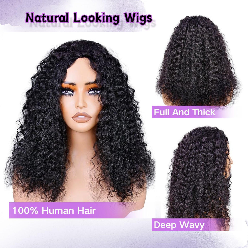 Glimeer peluca mitad dieciocho pulgadas color natural para mujeres negras