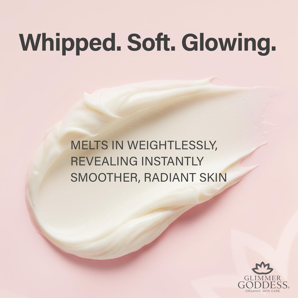 Glimmer Goddess almond and coconut oil blend emphasizes skin-softening nourishment.