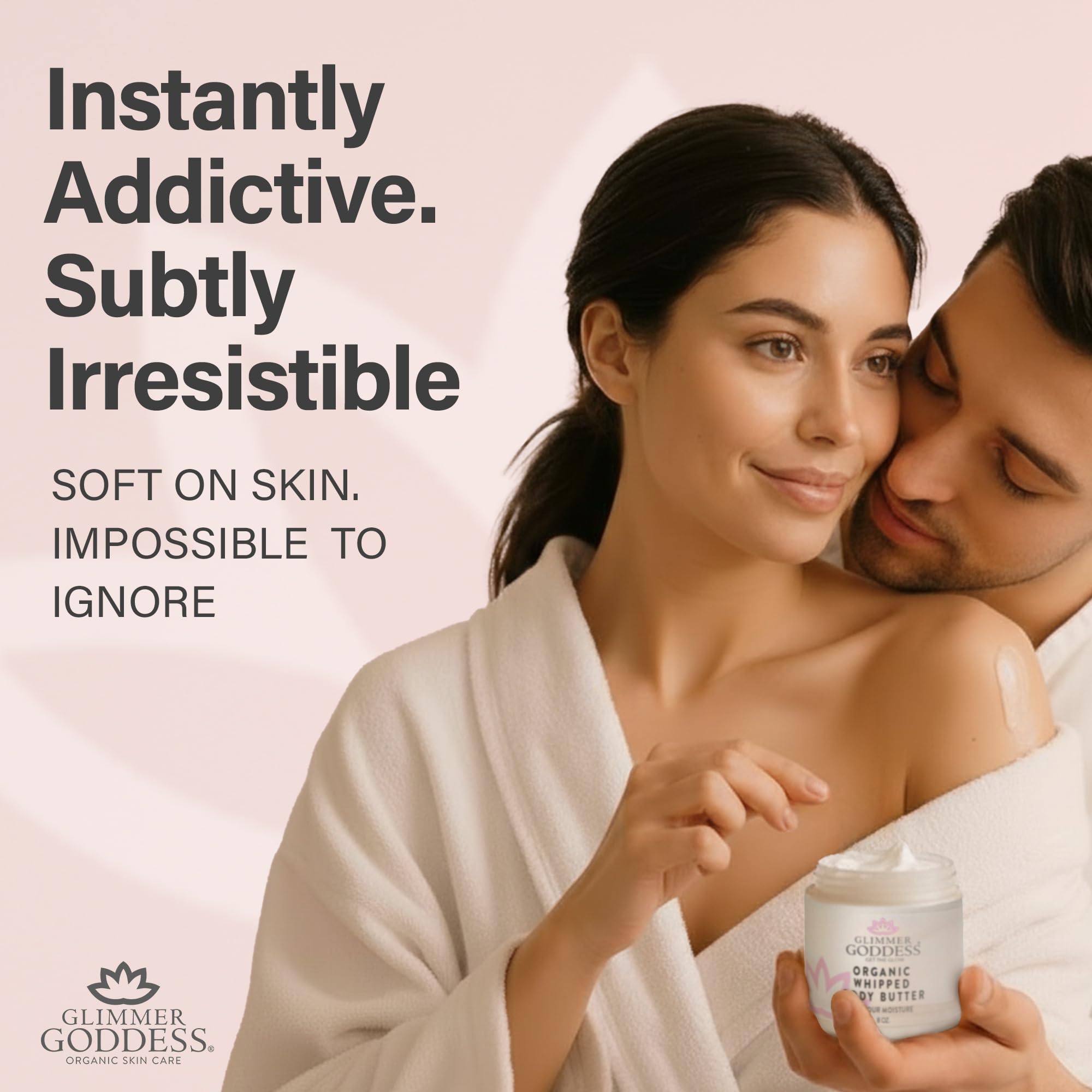 Glimmer Goddess quick-absorb formula delivers fast hydration with no residue.