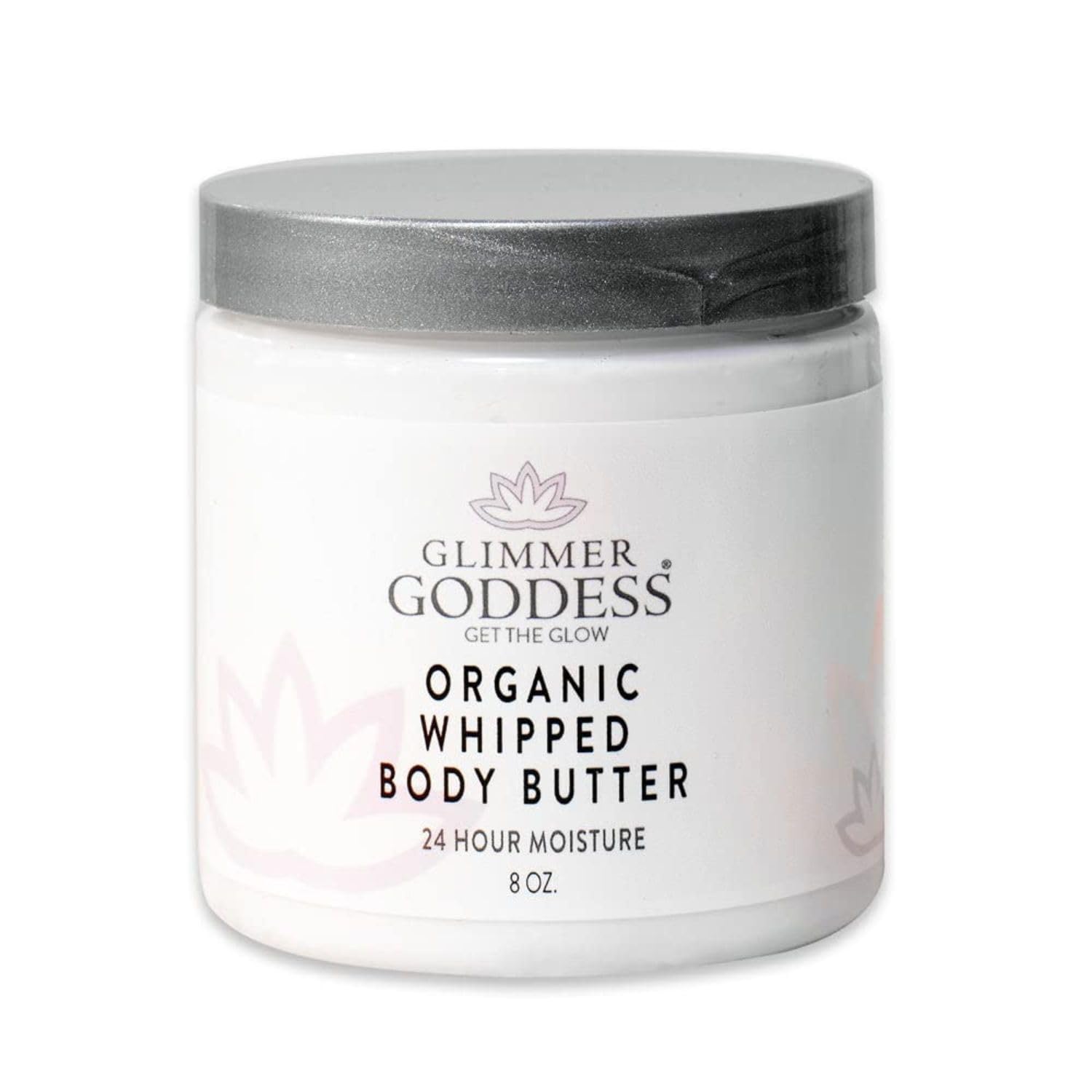 Glimmer Goddess whipped body butter lavender lemon bottle for calming aroma and easy use