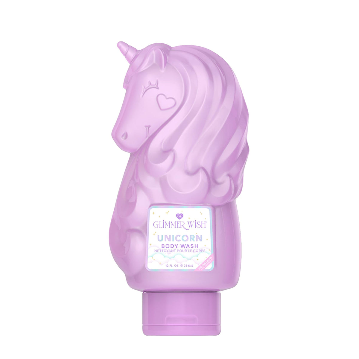 Glimmer Wish Unicorn, botella lavanda, aroma suave para el baño diario