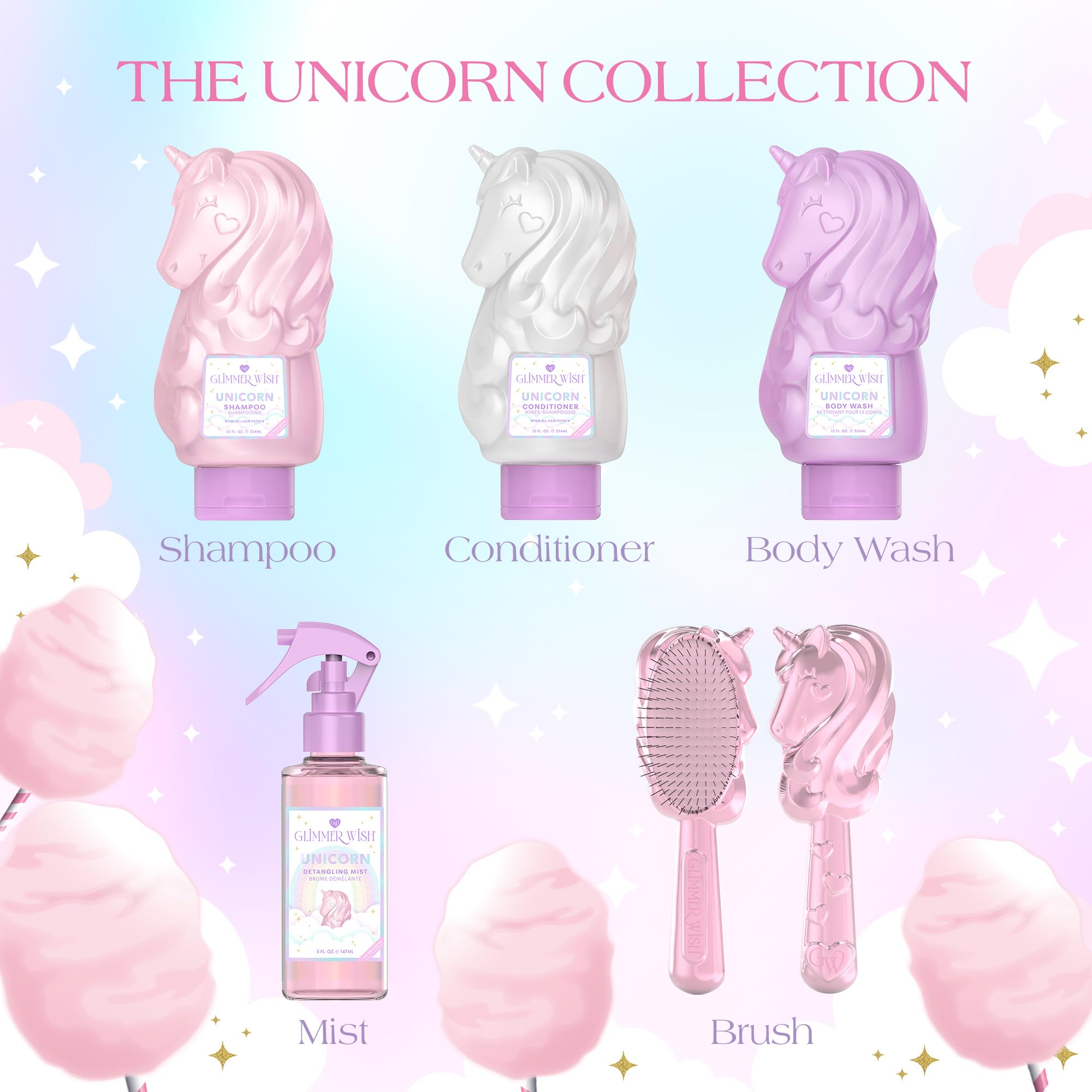 Glimmer Wish Unicorn, uso diario en la ducha con espuma suave