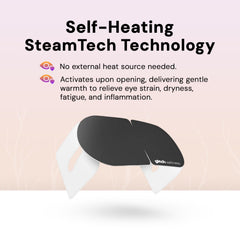 Mascarilla Glitch con calor SteamTech activada para alivio rápido.