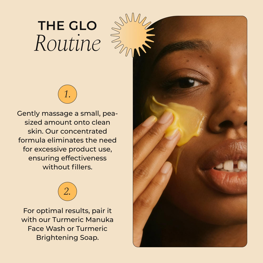 Glo Melanin crema facial nutritiva, libre de parabenos para piel suave