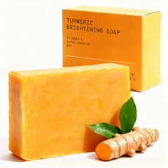 Glo Melanin-jabon-curcuma-barra: limpieza suave con cúrcuma para la piel.