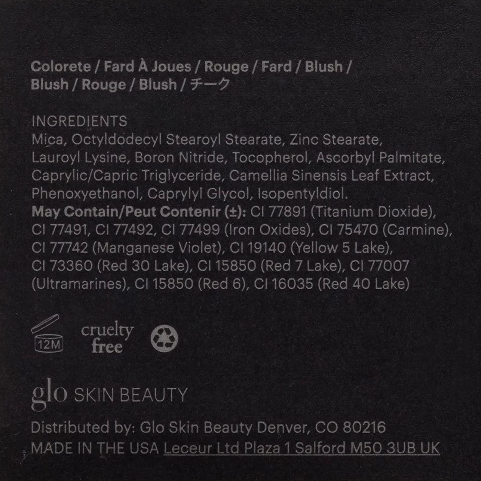 Glo Skin Beauty rubor libre de crueldad para un look ético