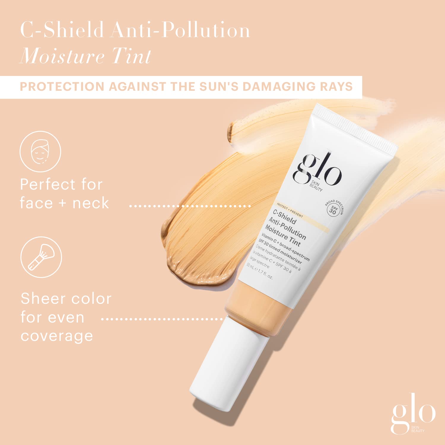 Aplicador suave de Glo Skin Beauty C-Shield para un acabado uniforme