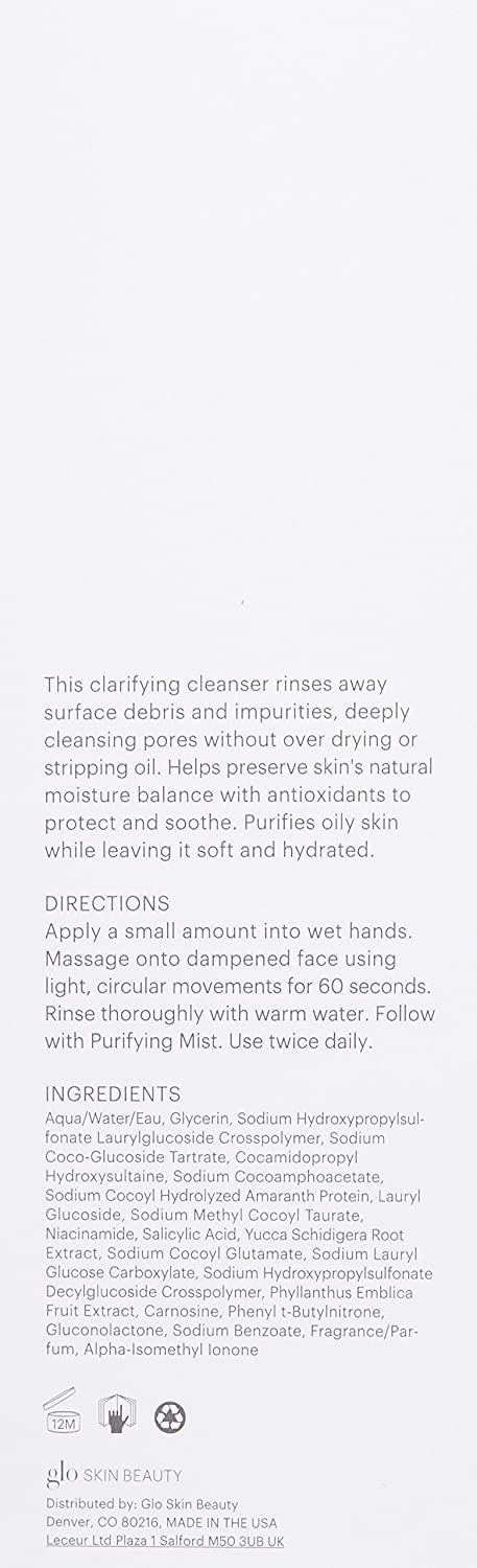 Glo Skin Beauty Utilisation quotidienne du gel purifiant sur peau nette.