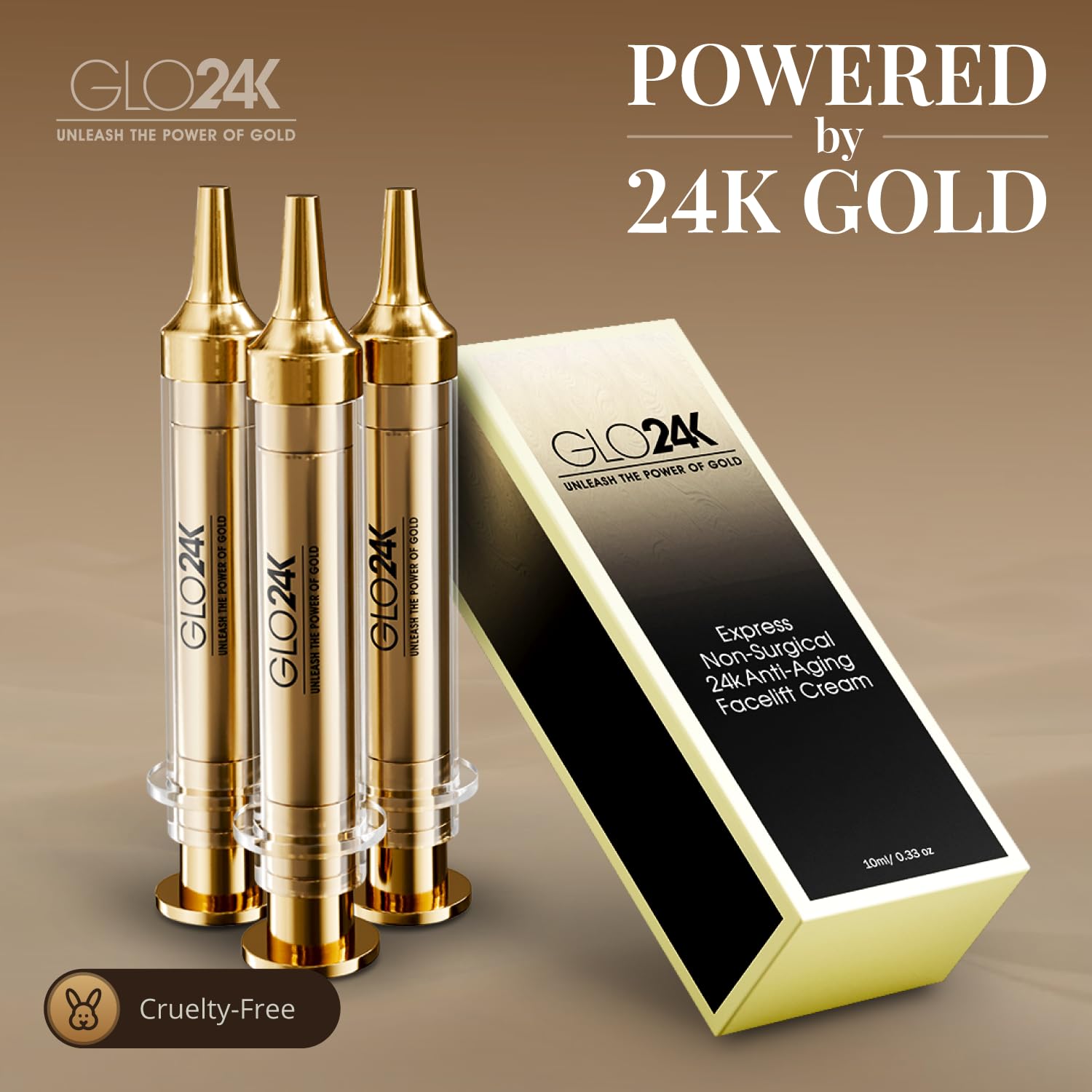 GLO24K aplicación sin agujas, opción segura para áreas de interés.