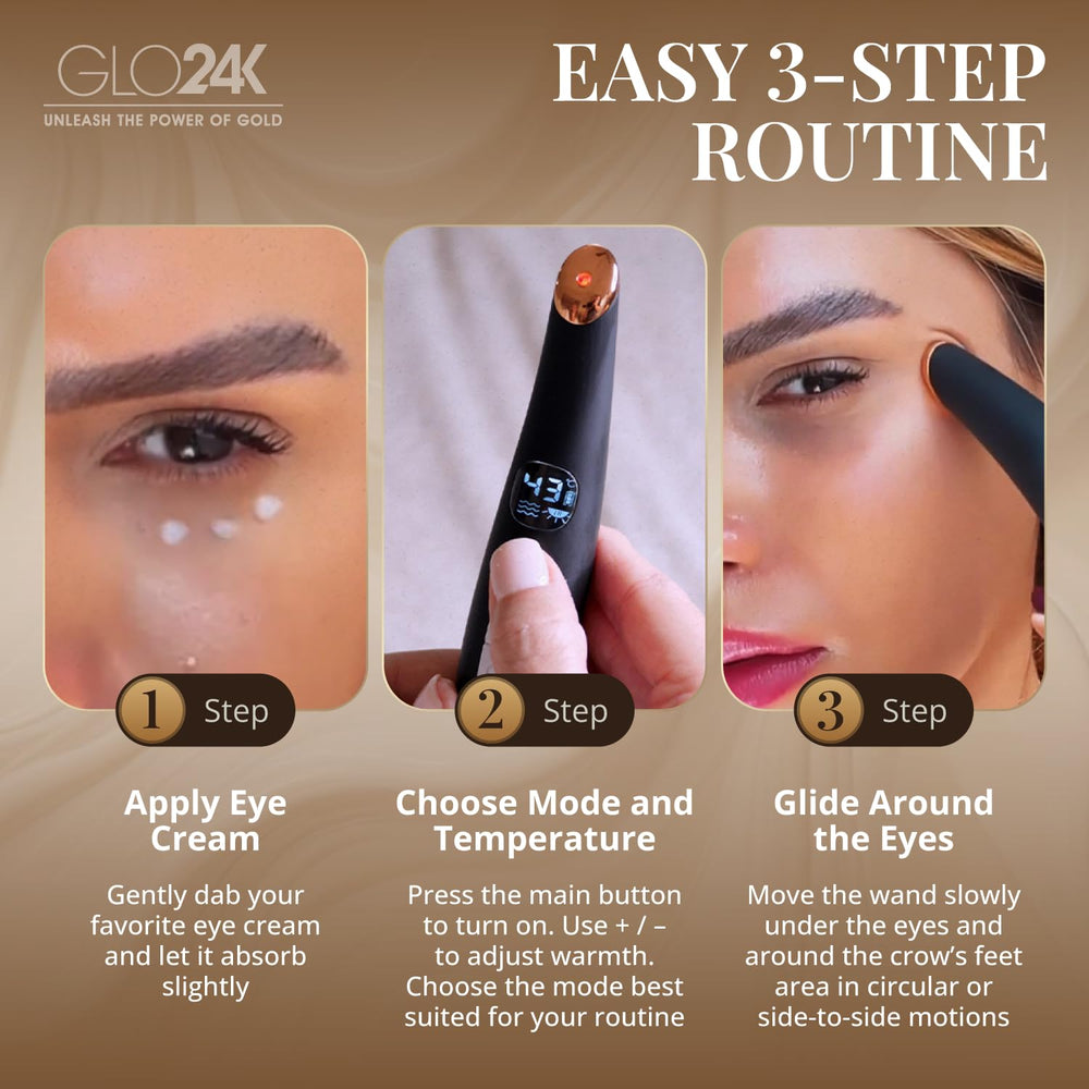 GLO24K sensación de spa en casa para ojos cansados.