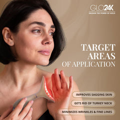 GLO24K tecnología LED triple para masaje facial suave