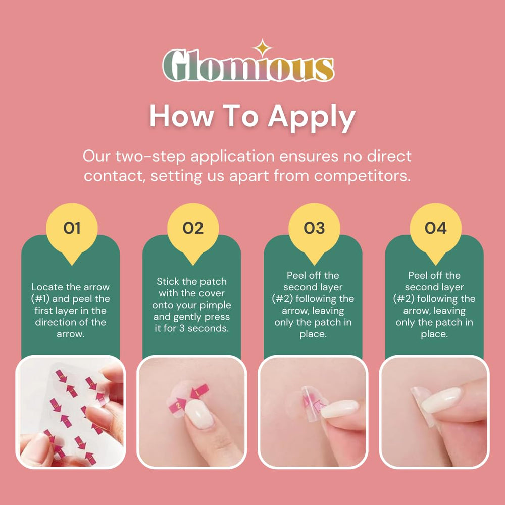 Aplicación en dos pasos de Glomious, sin tocar la superficie.