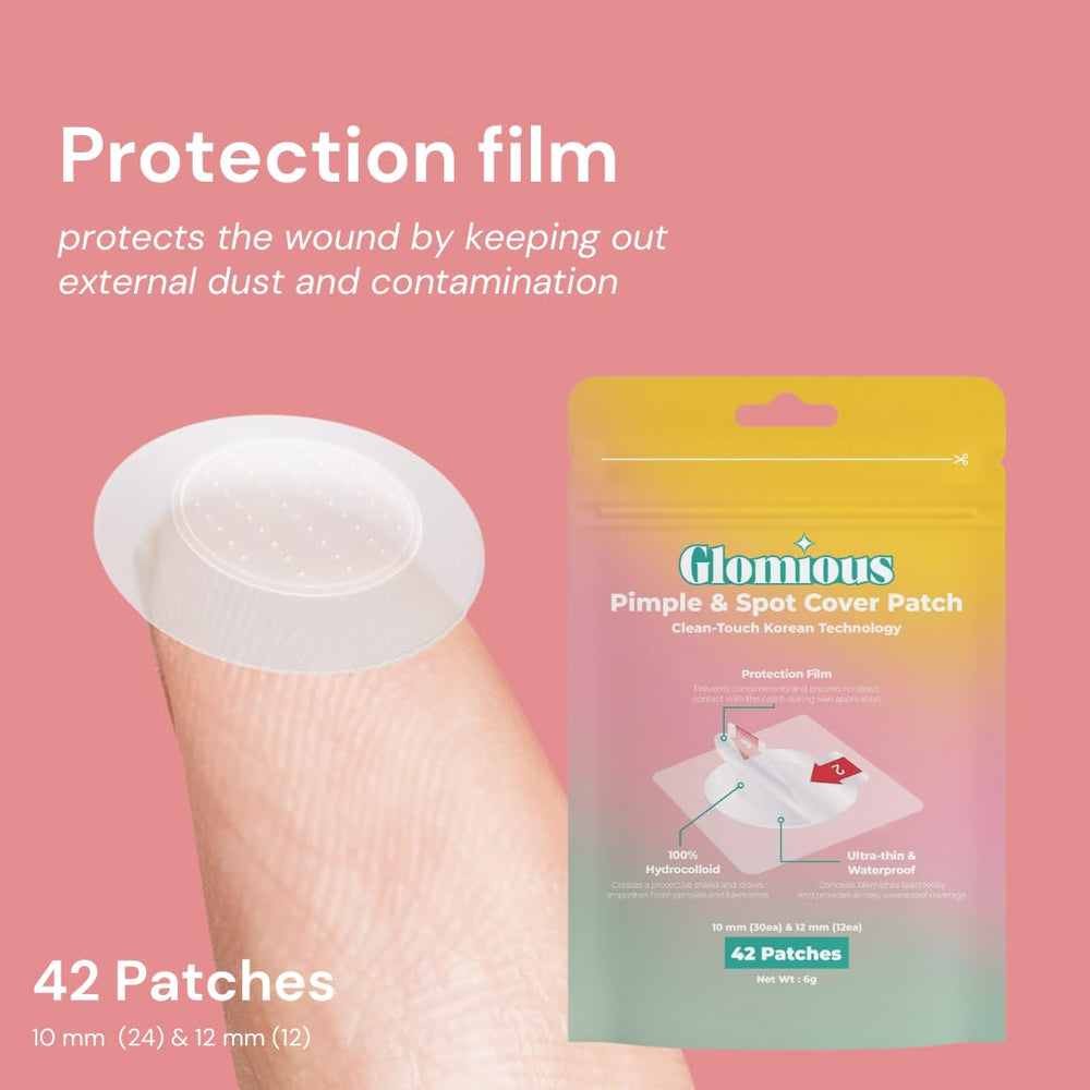 Parche Glomious apto para maquillaje, uso diario.