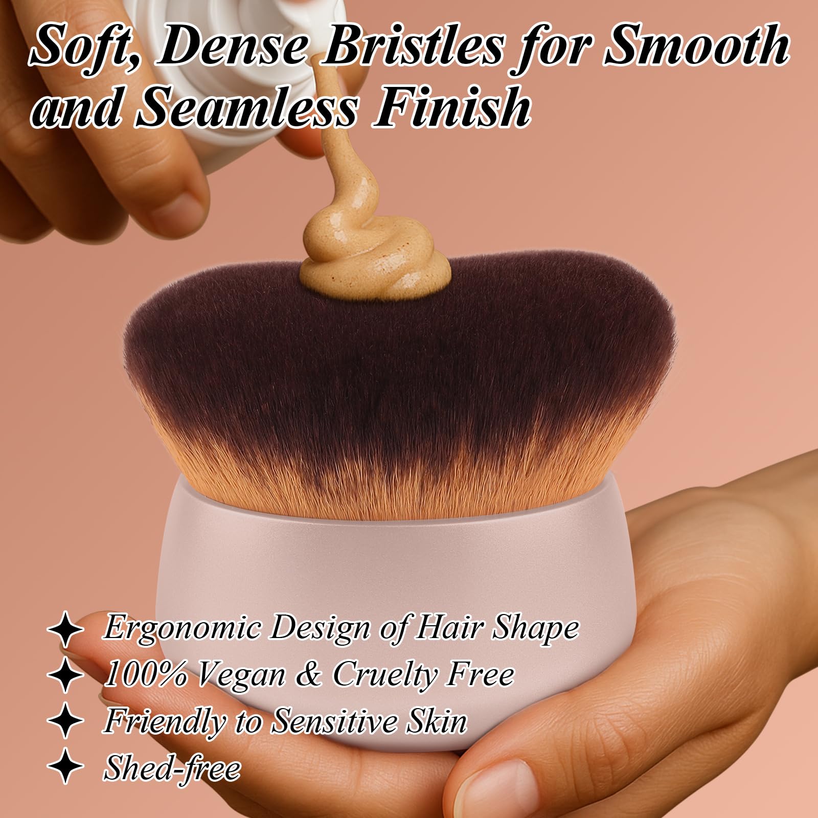 GloréBrochas bronceador, aplicación uniforme para piernas y torso.