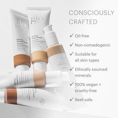 Protección solar SPF 30 en rostro con Glo Skin Beauty primer tintado.