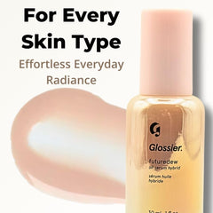 Glossier Futuredew, brillo-sutil: acabado radiante sin sensación grasa.
