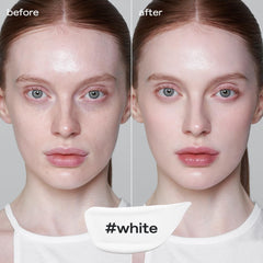 Aplicación suave con glow crema BB, sensación hidratante en la piel.